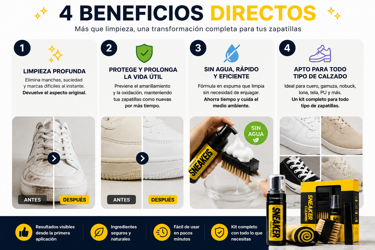 Kit De Limpieza Zapatillas Espuma